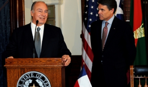 His Highness the Aga Khan with Governor Rick Perry of Texas  2009-08-30